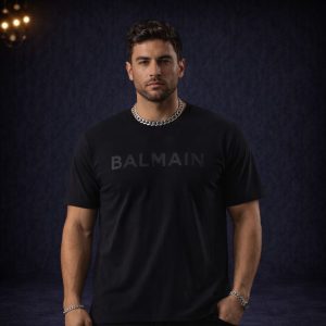 Camiseta Balmain Negra Regular 786625