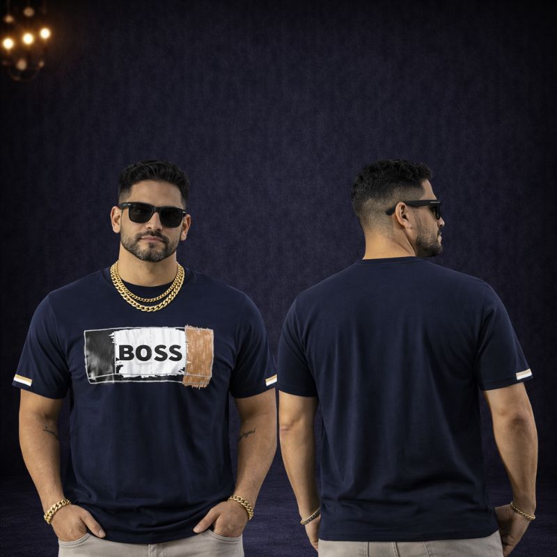 Camiseta Hugo Boss Negra Technology -166009