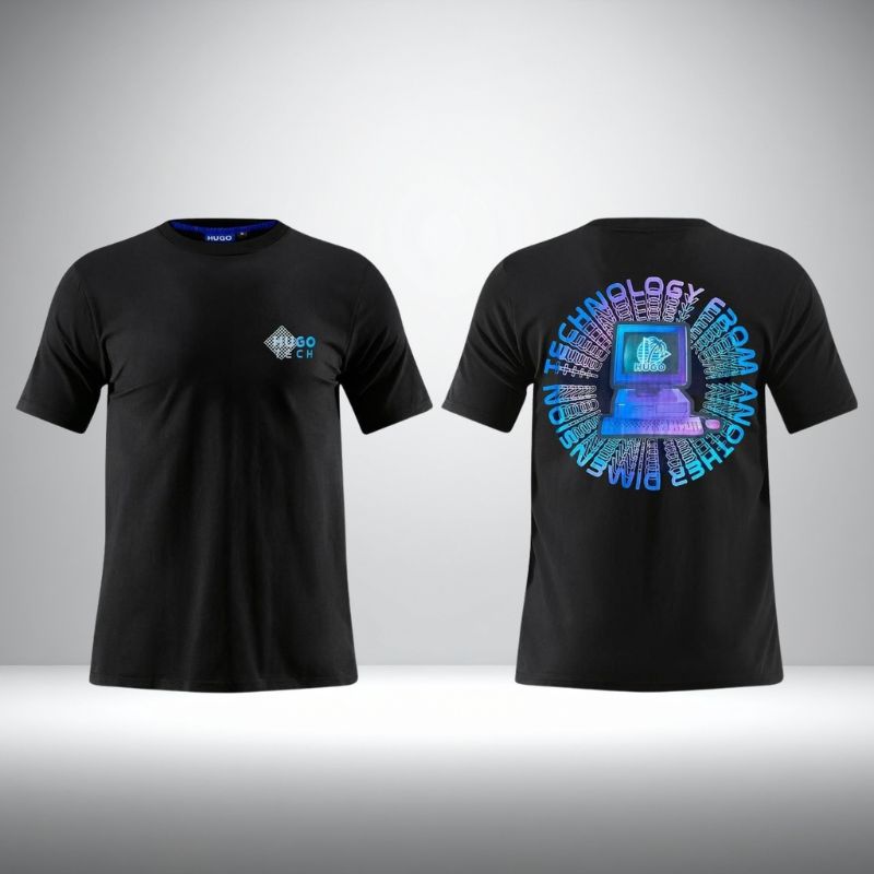 Camiseta Hugo Boss Negra Technology -166009 - Image 2