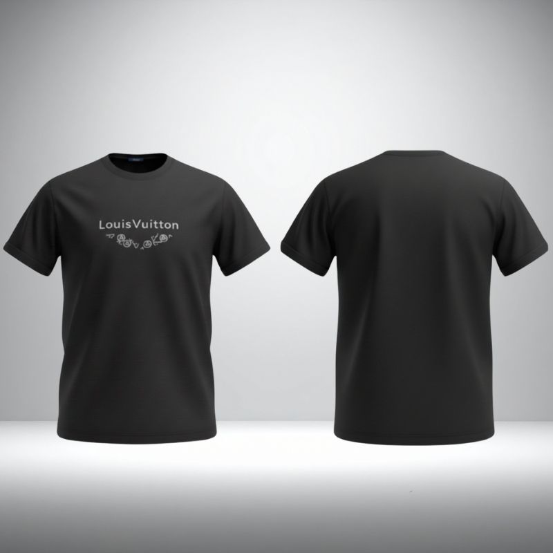 Camiseta Louis V Negra Regular - 66030 - Image 2