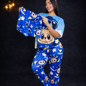 Pijama Labubu y Stitch 3 Piezas